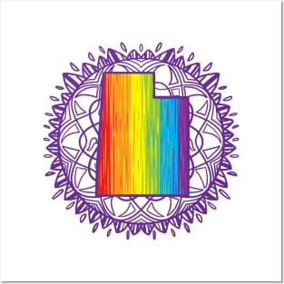 Utah Mandala Pride Posters and Art